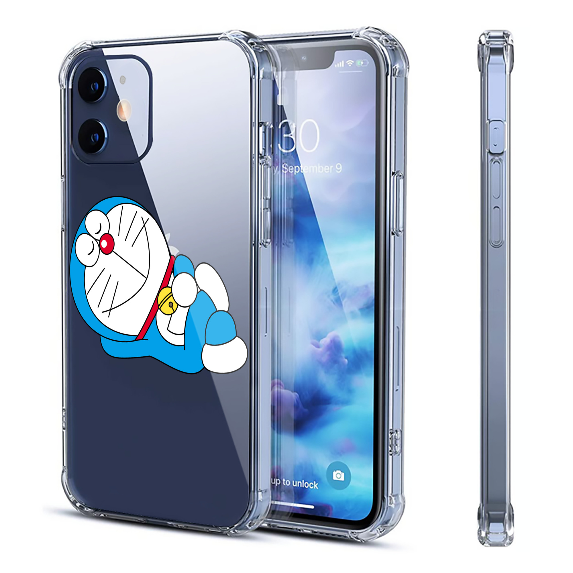 （画像用） ドラえもん Doraemon 【iPhone 12シリーズ対応】透明スマホケース（クリアソフトケース）